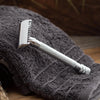 Merkur Double Edge Safety Razor | Open Tooth Comb, Extra Long Handle, Chrome 25C